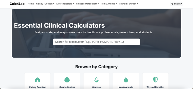 أدواتنا: الآلات الحاسبة الطبية عبر الإنترنت